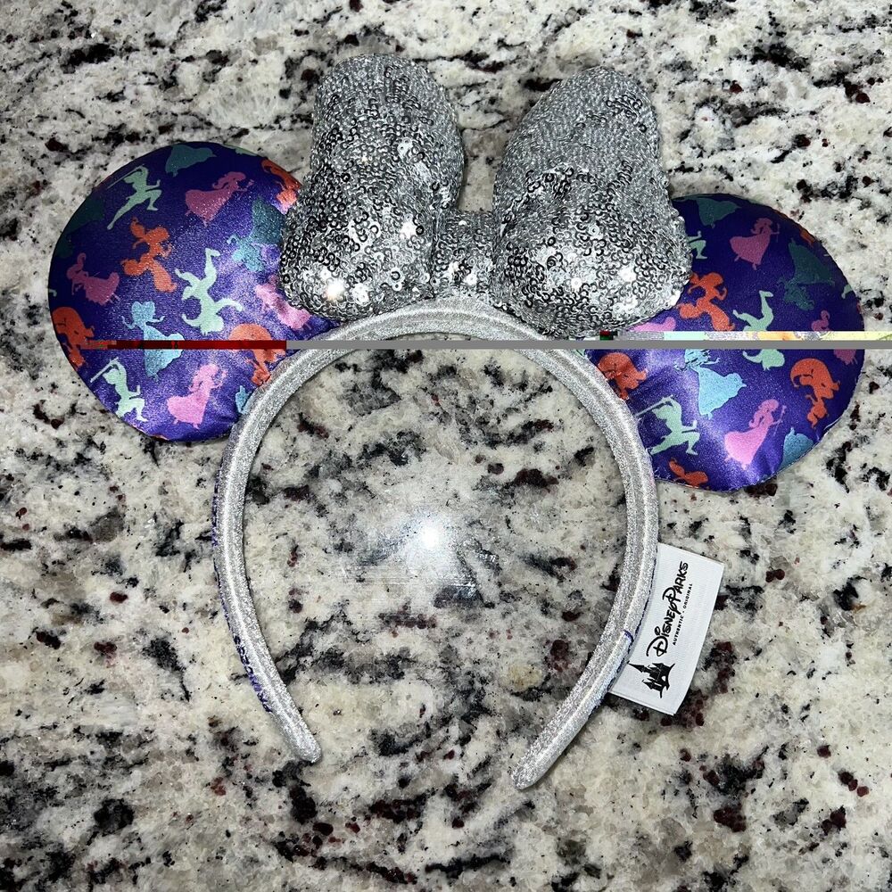 Disney Princess Half Marathon Weekend 2019 Ears with Silver Sequin Bow